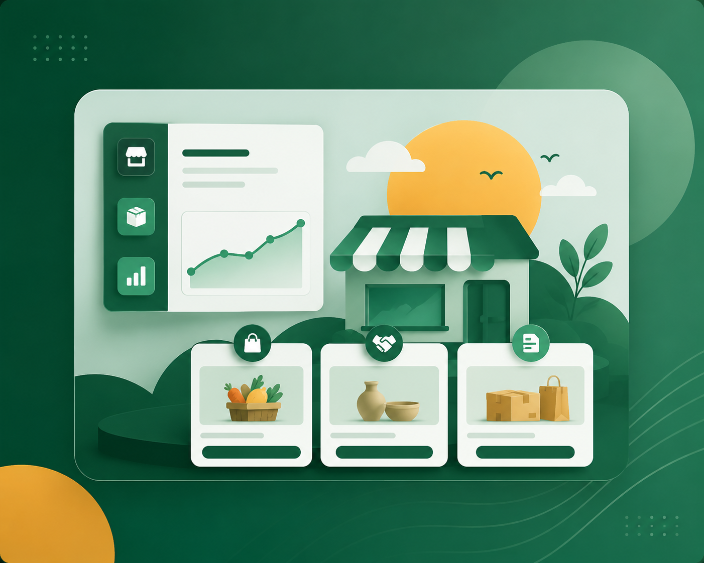 Ilustrasi dashboard UMKM digital